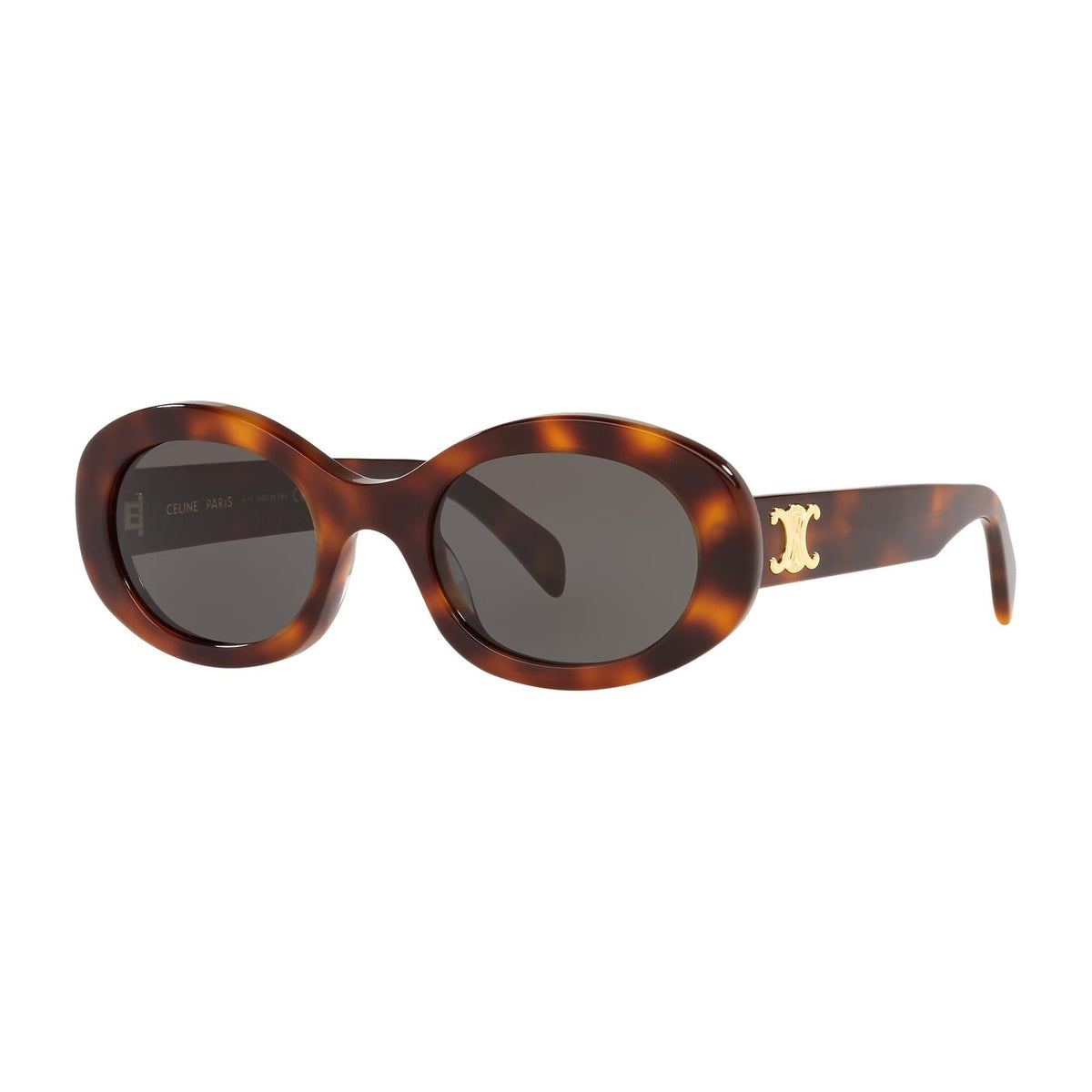 Celine CL40194U sunglasses in havana, angle