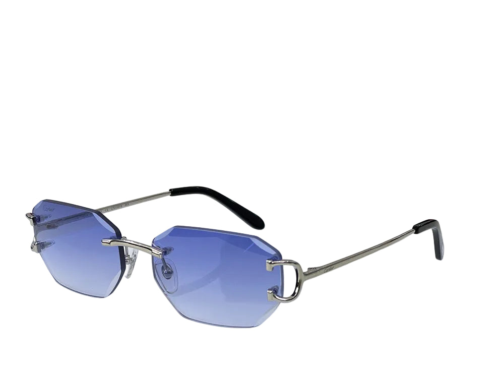 Cartier Diamond Cut Big C Frame Sunglasses