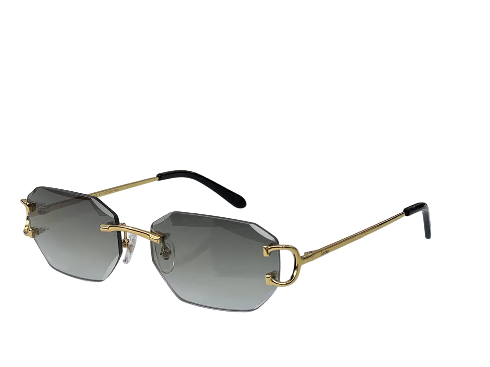Cartier Diamond Cut Big C Frame Sunglasses