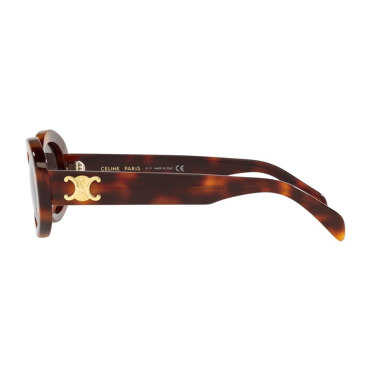 Celine CL40194U sunglasses in havana, side